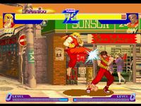 une photo d'Ã©cran de Street Fighter Alpha sur Sega Saturn